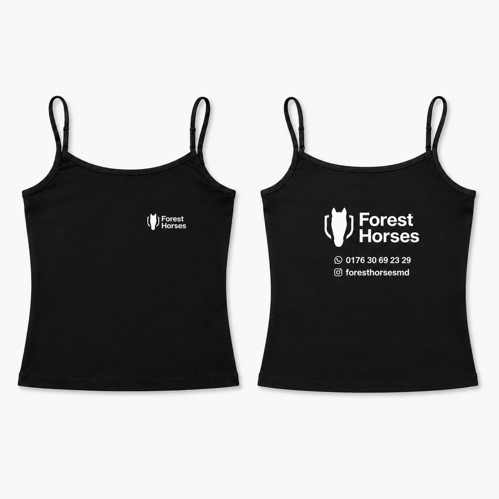 Spaghetti-Träger Top Forest Horses